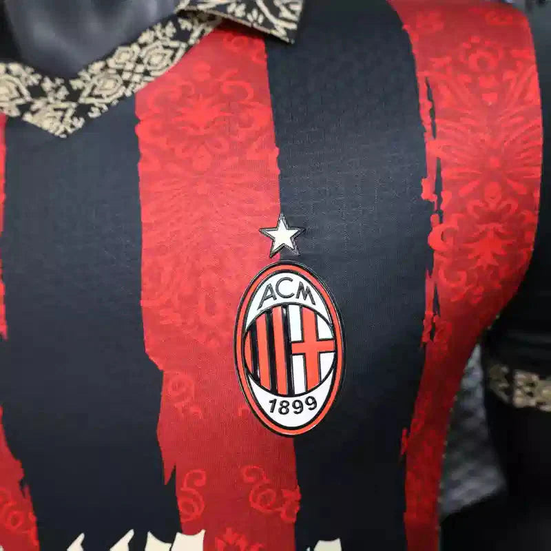 MAILLOT AC MILAN CONCEPT "noir, rouge" 2025/2026 Version Player YamaKits Foot