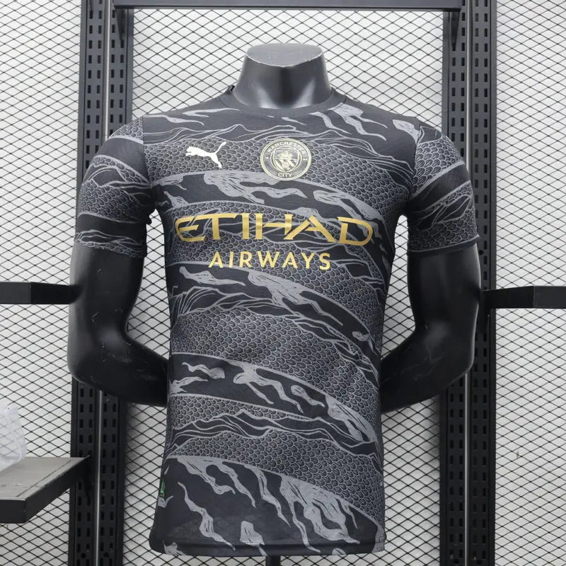 MAILLOT MANCHESTER CITY "Noir" CONCEPT 2024/2025 Version Player YamaKits Foot