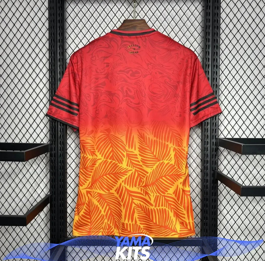 Maillot Miami concept « rouge, orange » 2024/2025 YamaKits Foot