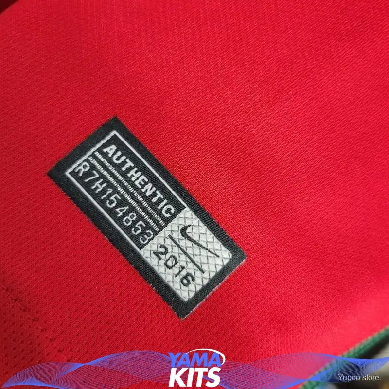 Maillot Portugal Domicile Manches Longues 2016 Classic Shirtss
