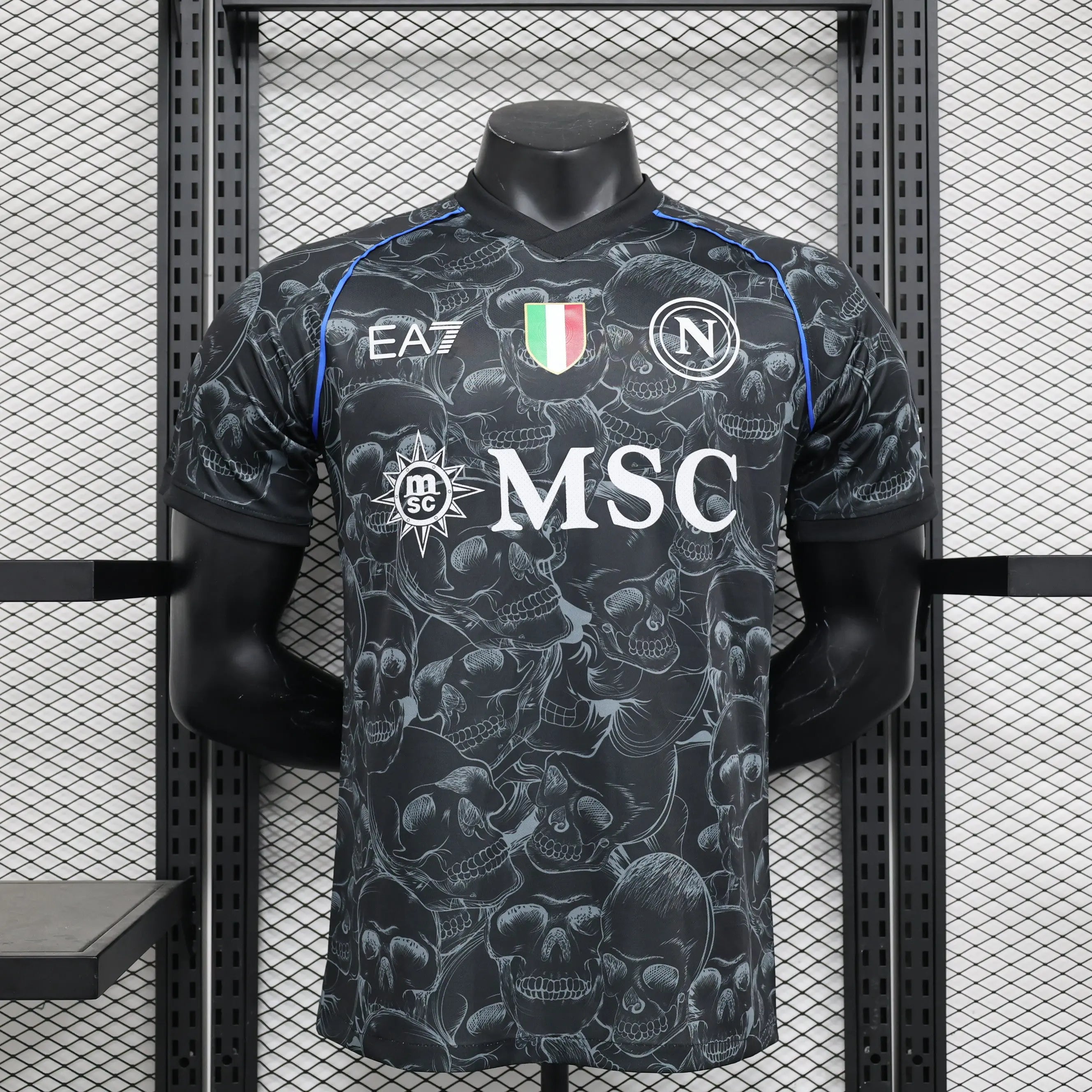 Maillot Napoli Concept "Noir" 2023/2024 Version Player YamaKits Foot