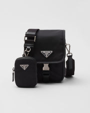 Sac porté épaule en Re-Nylon et cuir Saffiano - #6