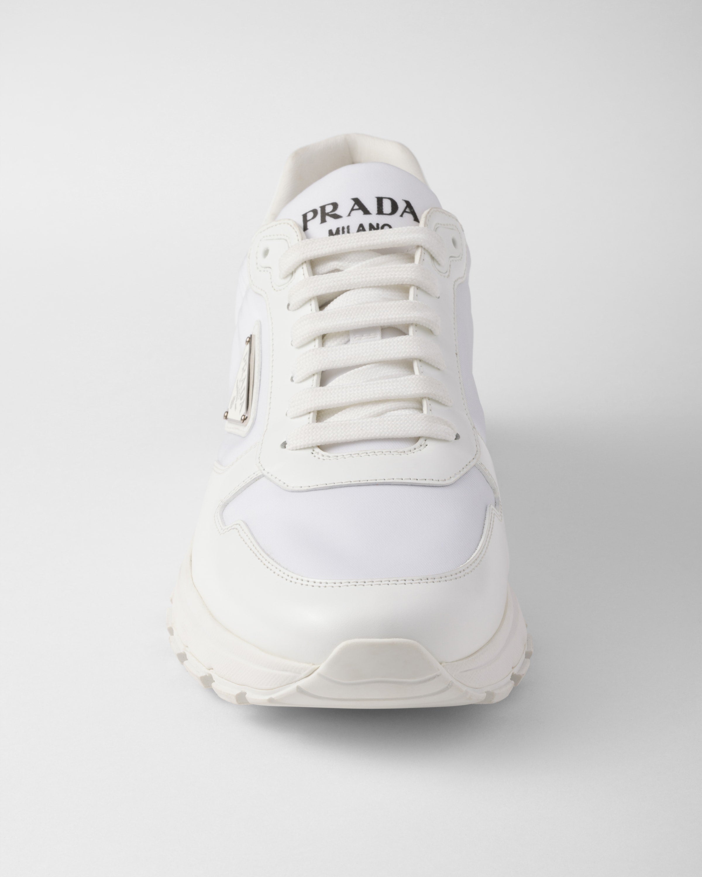 Basket Prada « Blanc en cuir brossé »