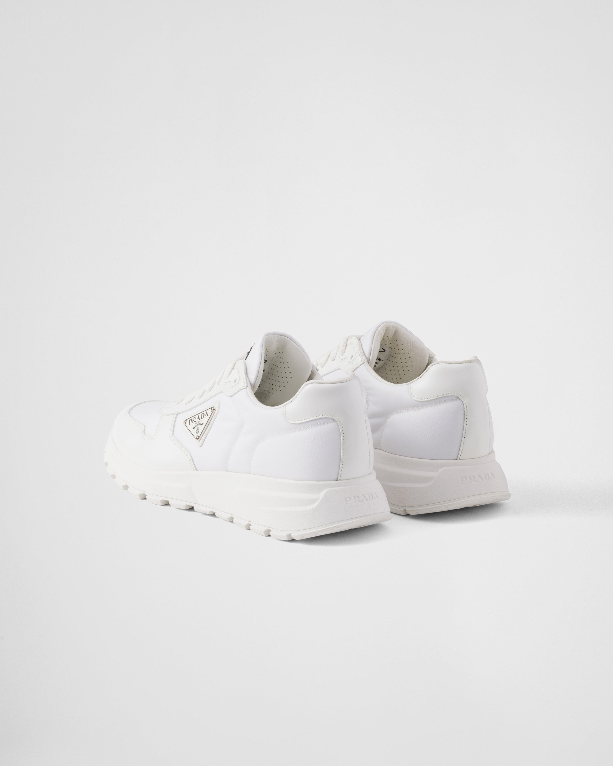 Basket Prada « Blanc en cuir brossé »