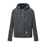 Sweat à capuche Monogram floqué en denim