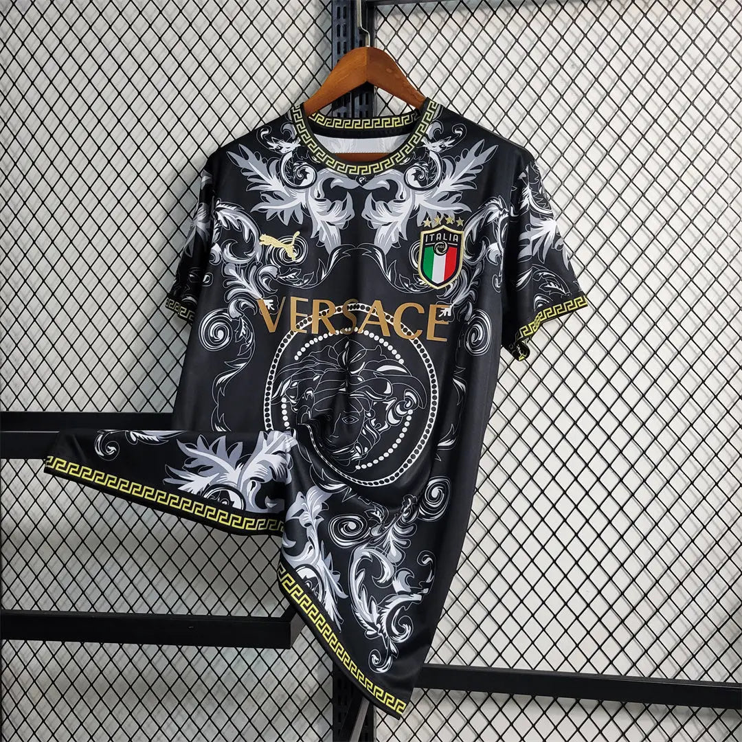 MAILLOT ITALIE CONCEPT EDITION VERSACE NOIR 2023/2024 YamaKits Foot