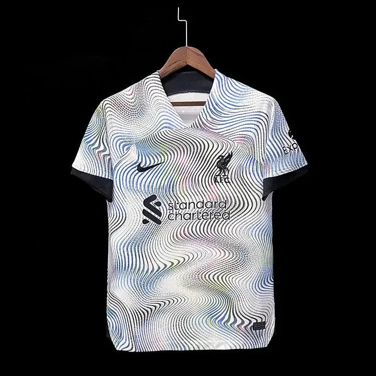 Maillot Liverpool extérieur "gris à Rayures" 2022/2023 YamaKits Foot