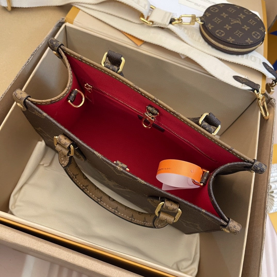 Louis Vuitton - « Petit Cabas OnTheGo BB Maron double »