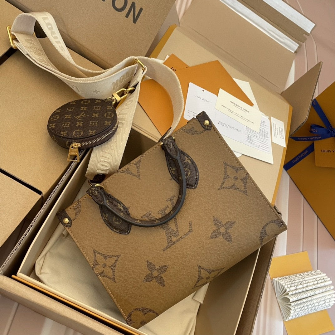 Louis Vuitton - « Petit Cabas OnTheGo BB Maron double »