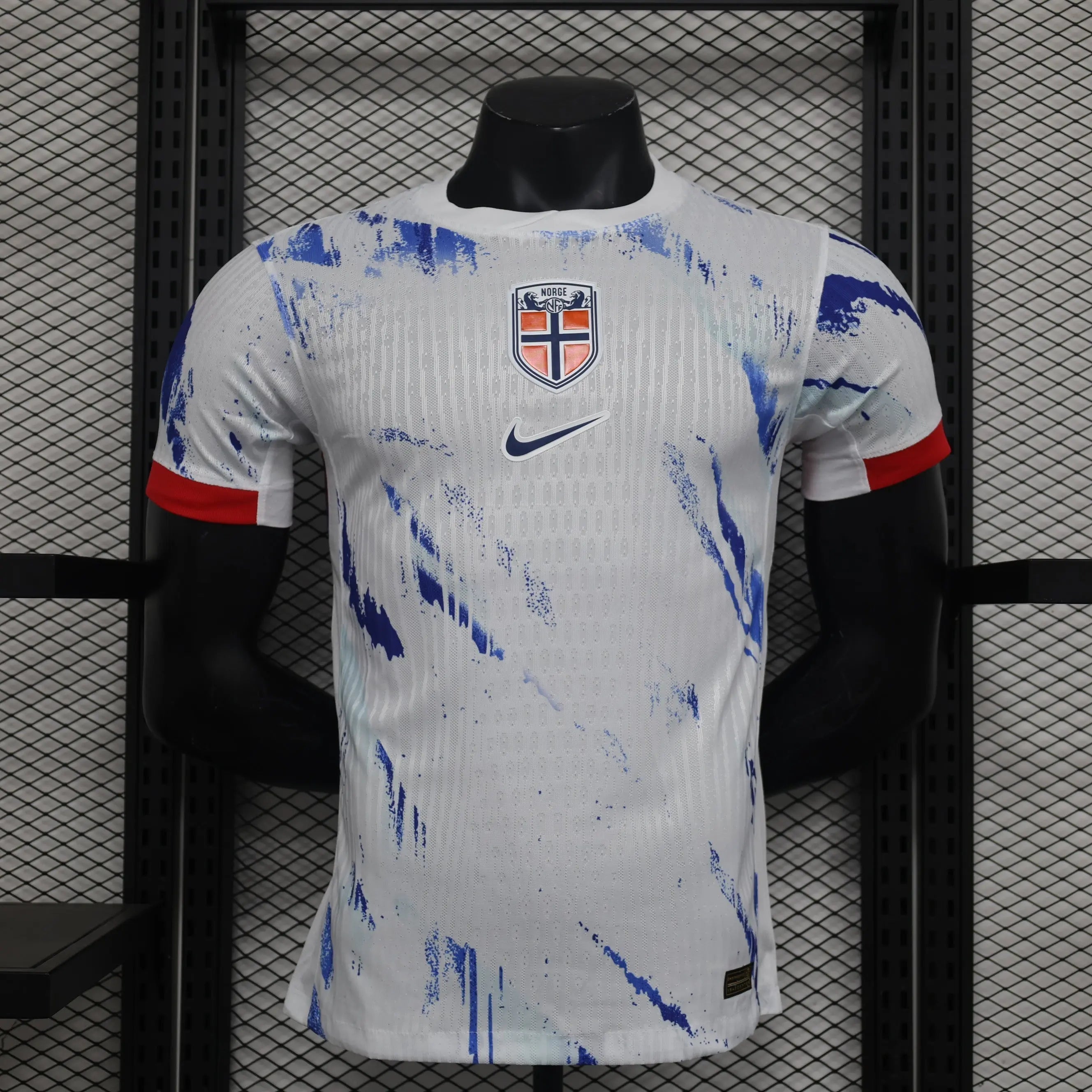 MAILLOT NORVEGE "Blanc, Bleu" EXTERIEUR 2024/2025 Version Player YamaKits Foot