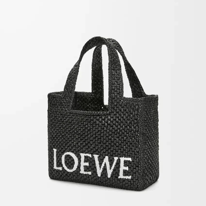 LOEWE - « Petit Font Tote en raphia Noir »