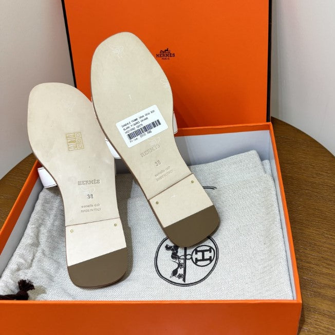 Hermes - « Claquettes Blanc »