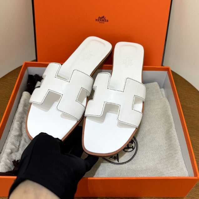 Hermes - « Claquettes Blanc »