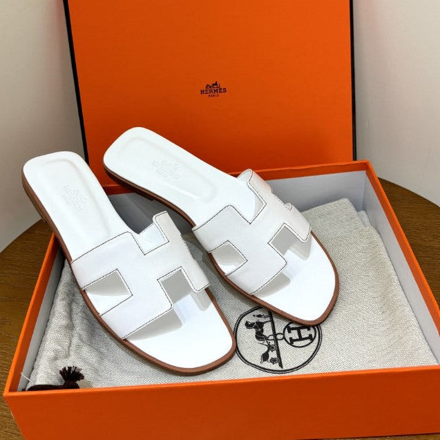 Hermes - « Claquettes Blanc »