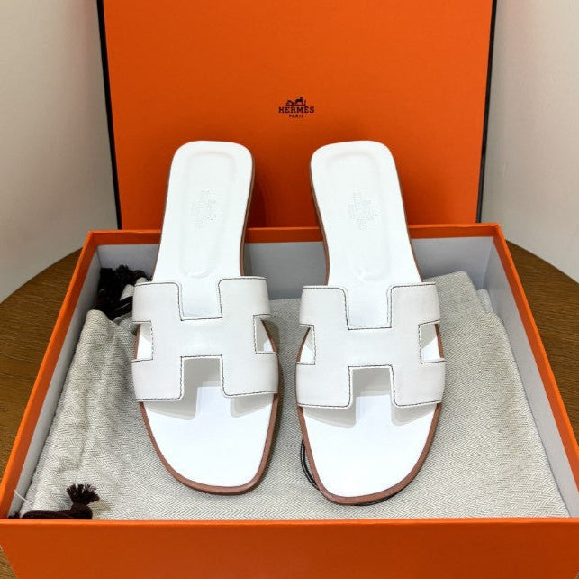 Hermes - « Claquettes Blanc »