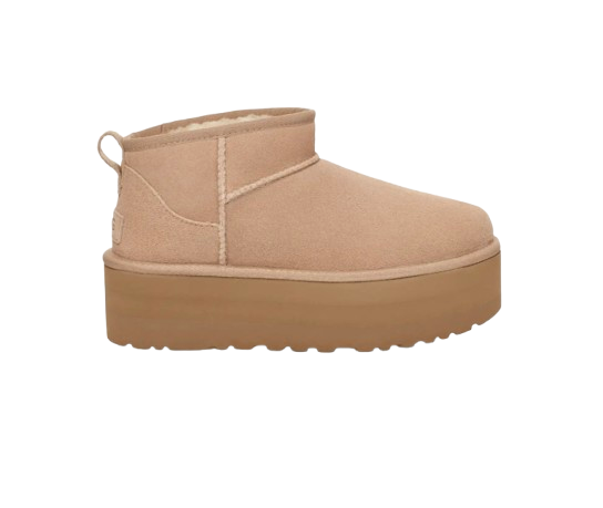 UGG Botte « Classic Ultra Mini à plateforme Beige »