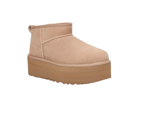 UGG Botte « Classic Ultra Mini à plateforme Beige »