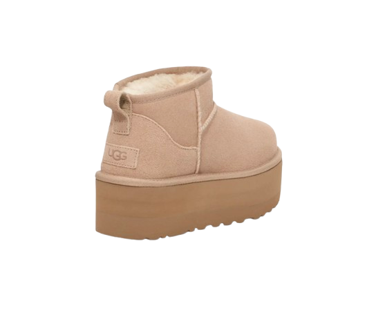 UGG Botte « Classic Ultra Mini à plateforme Beige »