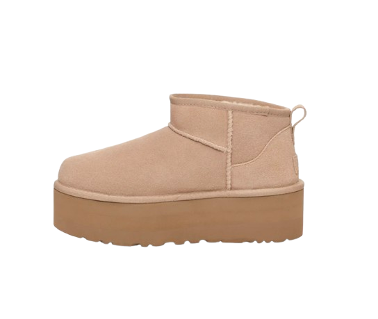 UGG Botte « Classic Ultra Mini à plateforme Beige »