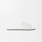 LOEWE - « Petal Anagram slide in soft calfskin Blanc »