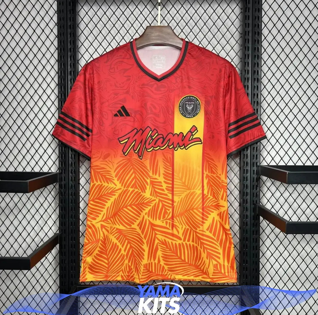 Maillot Miami concept « rouge, orange » 2024/2025 YamaKits Foot