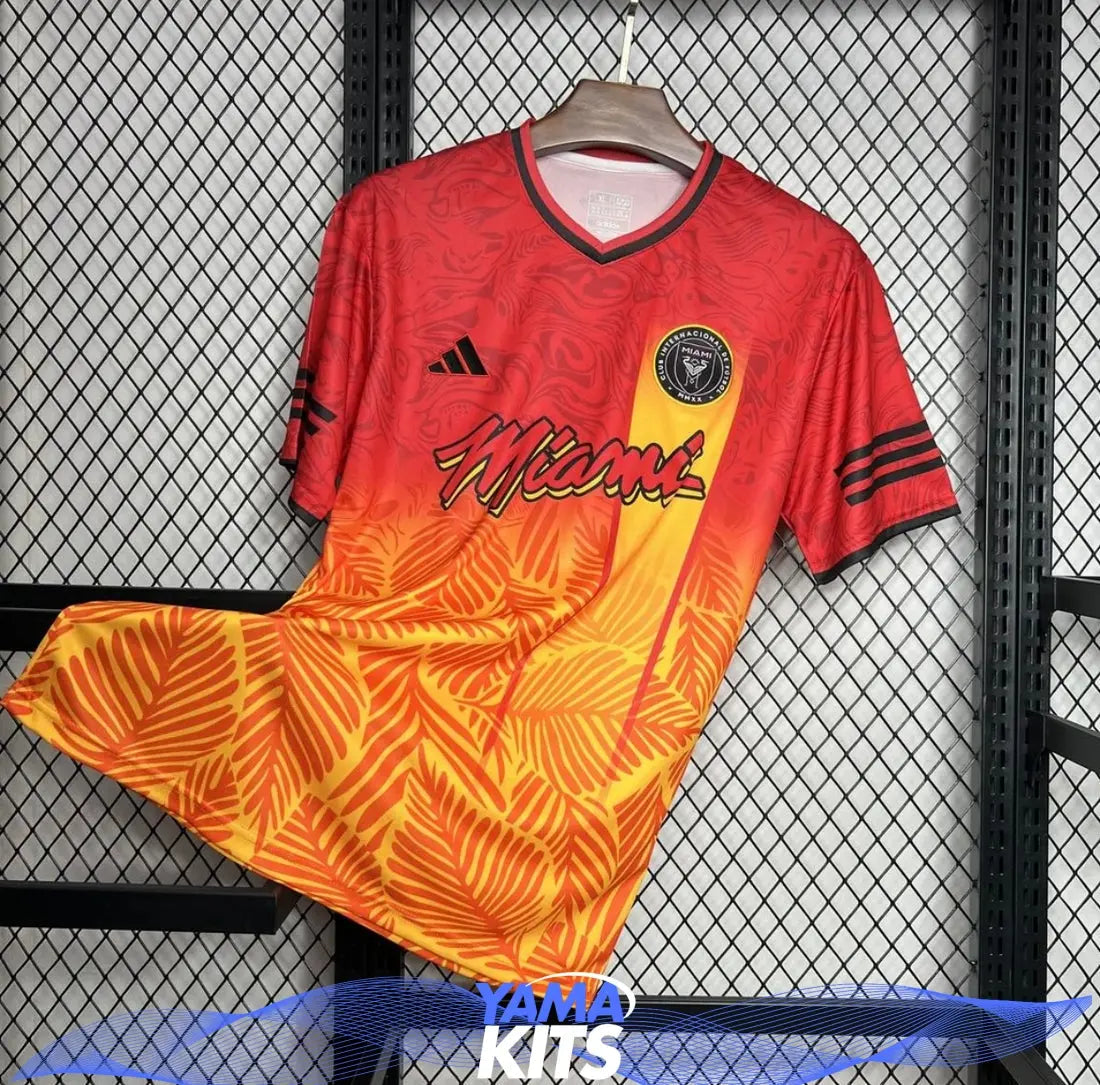 Maillot Miami concept « rouge, orange » 2024/2025 YamaKits Foot