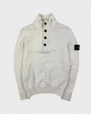 Stone Island pull half zip - Blanc