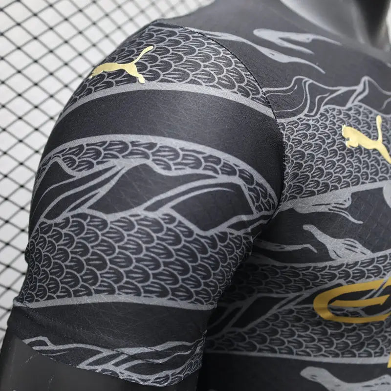MAILLOT MANCHESTER CITY "Noir" CONCEPT 2024/2025 Version Player YamaKits Foot