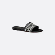 Dior - « 30 Montaigne Slide Black Calfskin »