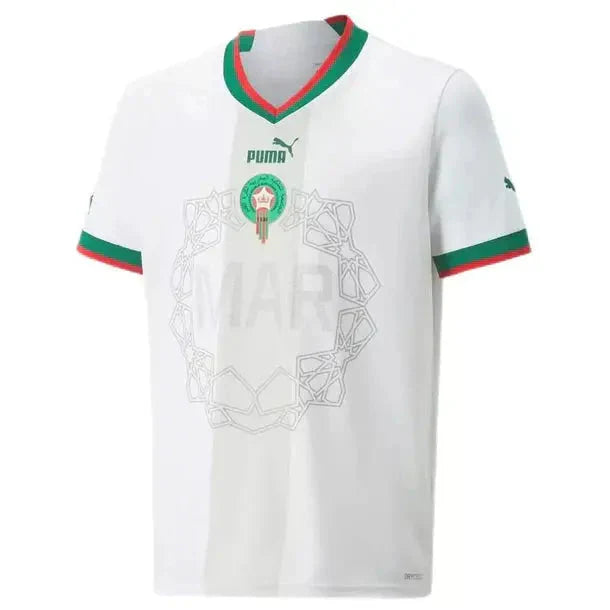 Maillot Maroc extérieur "Blanc" 2022/2023 YamaKits Foot