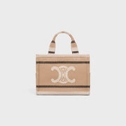 C­eli­ne - « Small Cabas Thais Striped Textile Beige Noir »