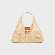 C­eli­ne - « Classic Panier Cabas Triangle Raffia Calfskin »