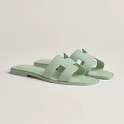 Hermes - « Claquettes Vert d'eau »