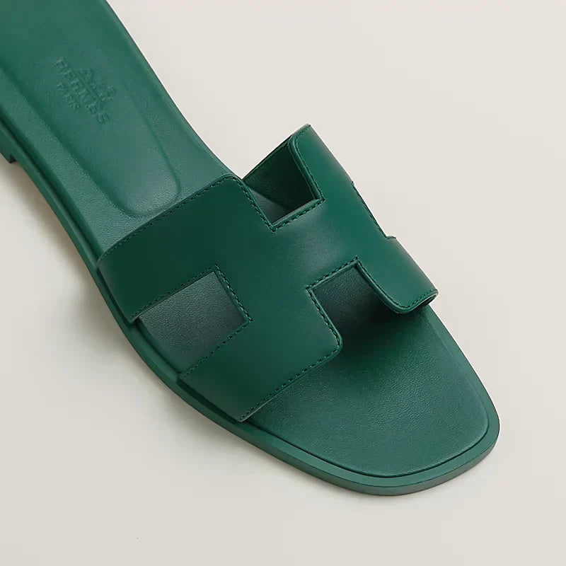 Hermes - « Claquettes Vert viride »