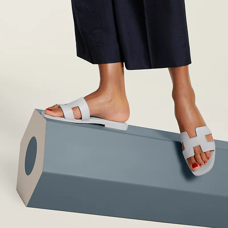 Hermes - « Claquettes Bleu glacier »