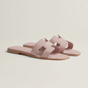 Hermes - « Claquettes Rose porcelaine »