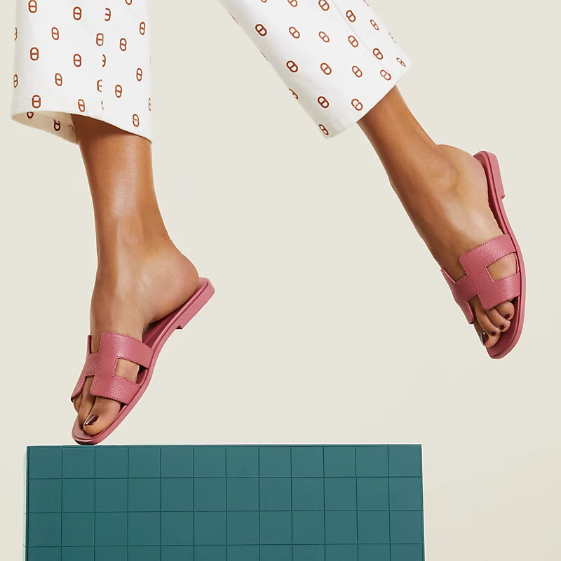 Hermes - « Claquettes Rose de Venise »