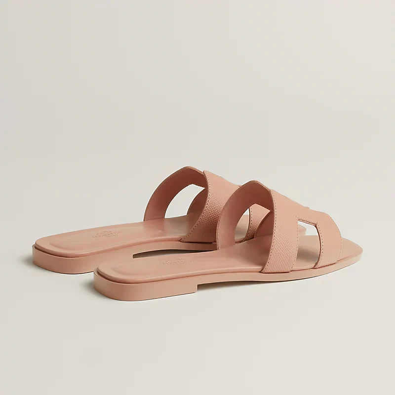 Hermes - « Claquettes Beige perlino »