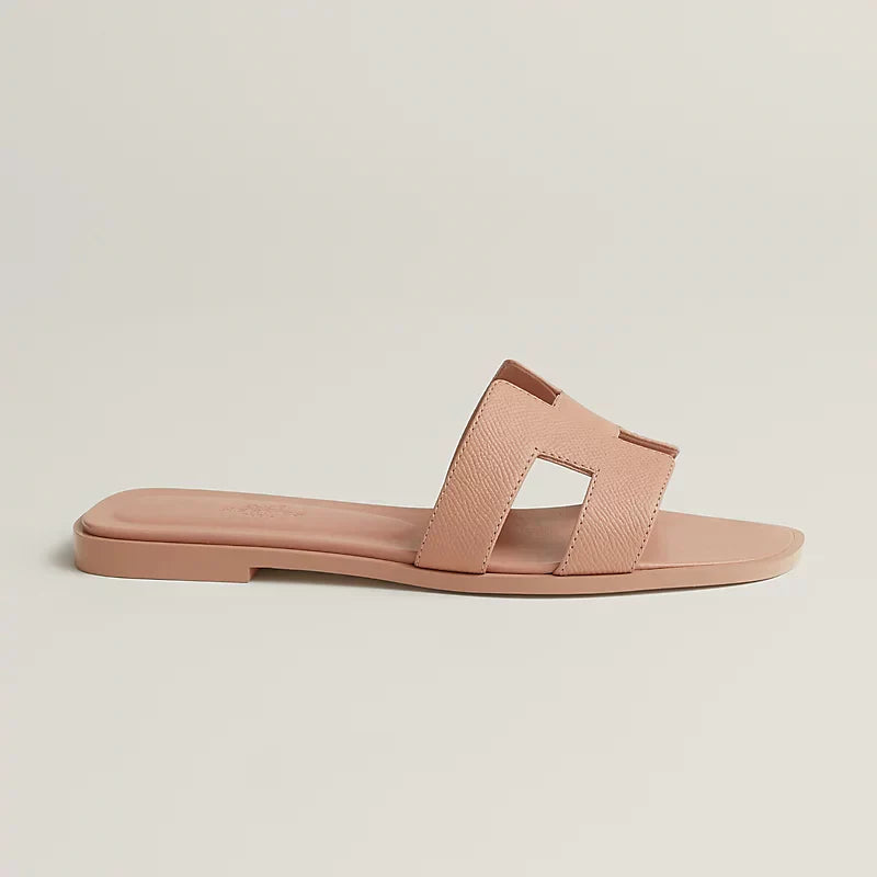 Hermes - « Claquettes Beige perlino »