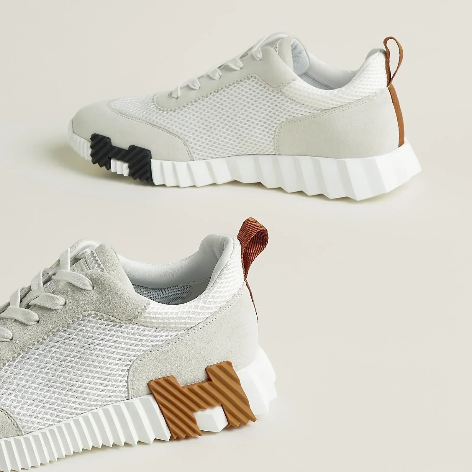 Hermès Bouncing « blanc/maron/noir »