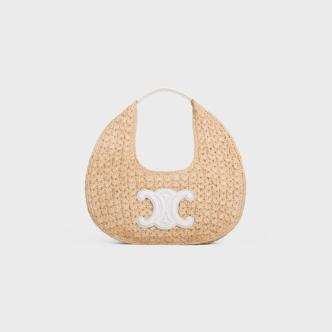 Céline - « HOBO BAG IN Raffia and Calfskin »